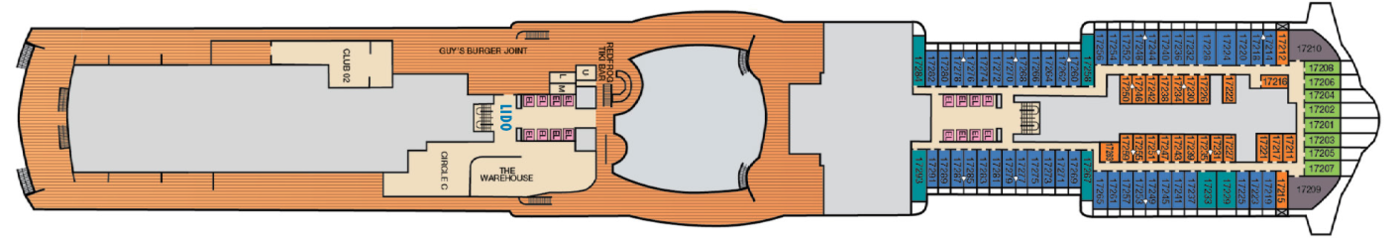 Carnival Cruises Carnival Celebration Deck Plans Deck 17.png